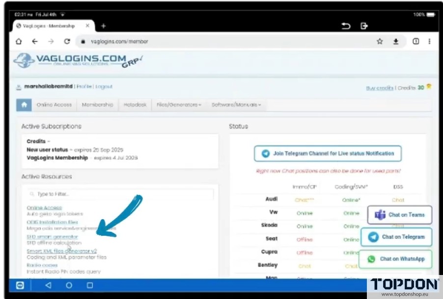 topdon phoenix unlock vag sfd gateway 2 topdon phoenix unlock vag sfd gateway 2