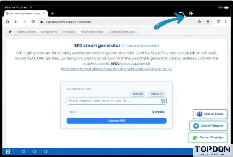 topdon phoenix unlock vag sfd gateway 3 topdon phoenix unlock vag sfd gateway 3