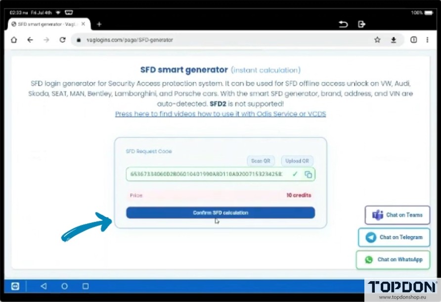topdon phoenix unlock vag sfd gateway 9 topdon phoenix unlock vag sfd gateway 9