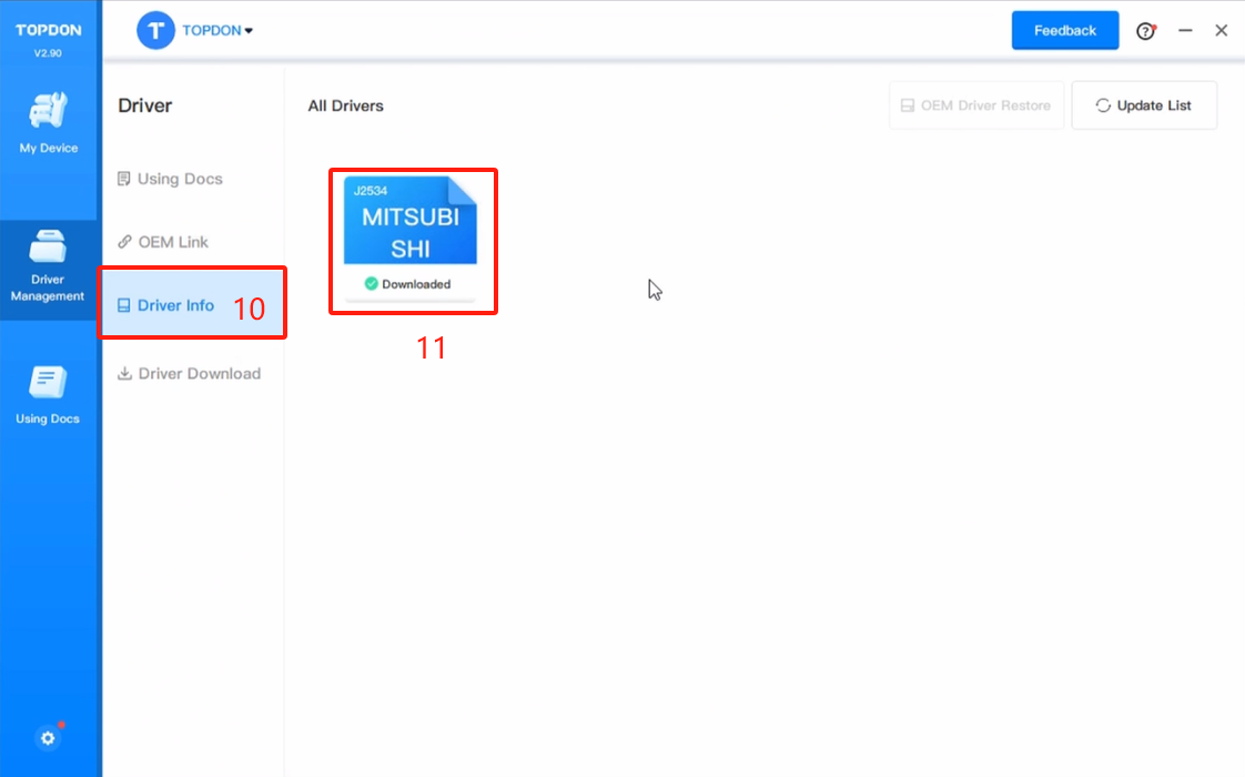 topdon rlink Mitsubishi software 6
