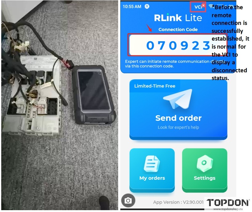 Topdon Rlink Lite remote diagnosis 4