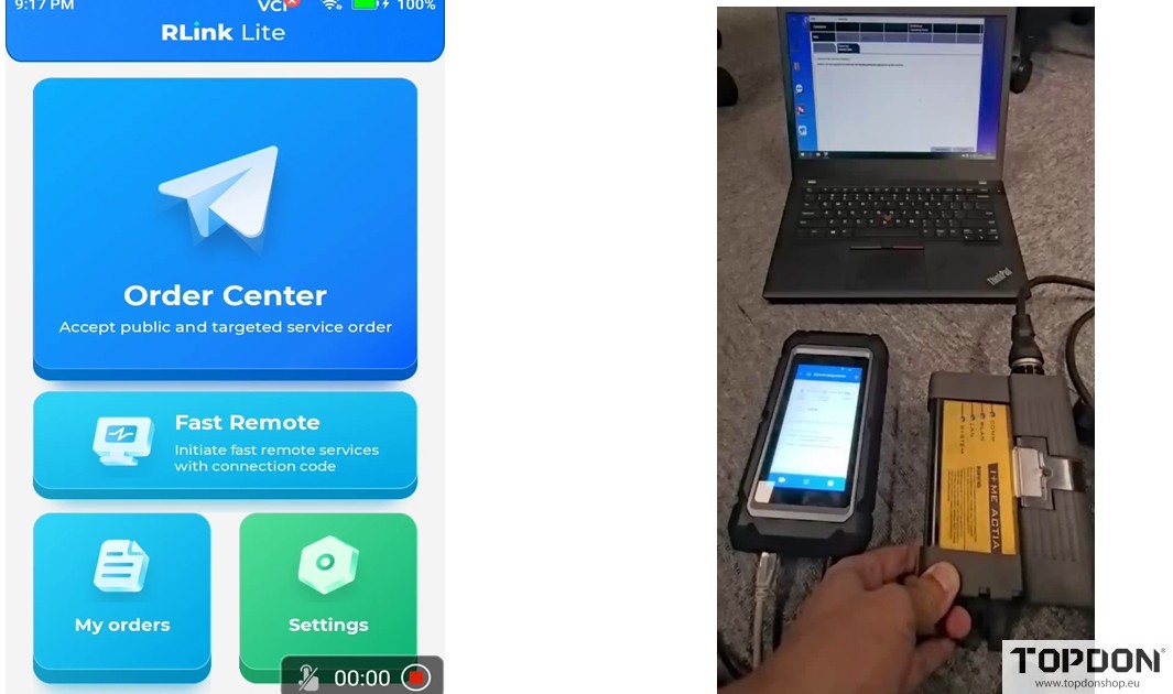 Topdon Rlink Lite remote diagnosis 7