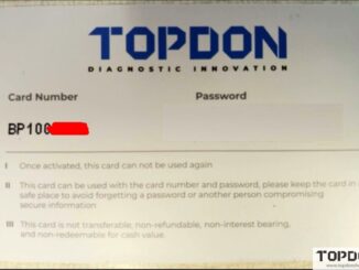 activate renew card on topdon phoenix 1