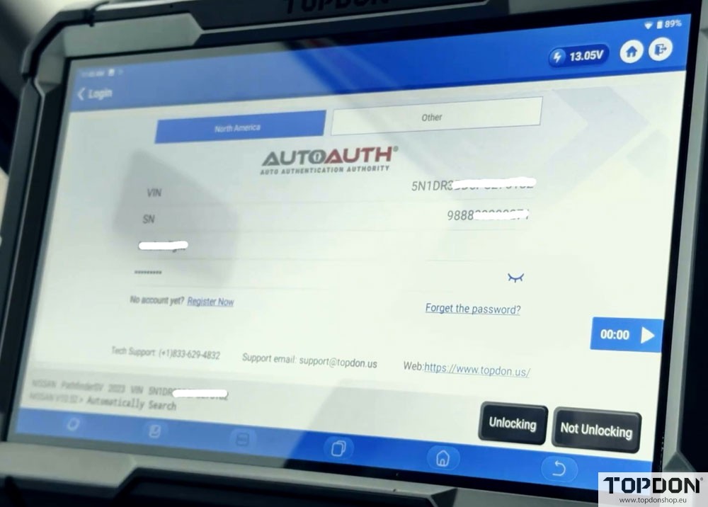 topdon Phoenix Nissan autoauth unlock 11