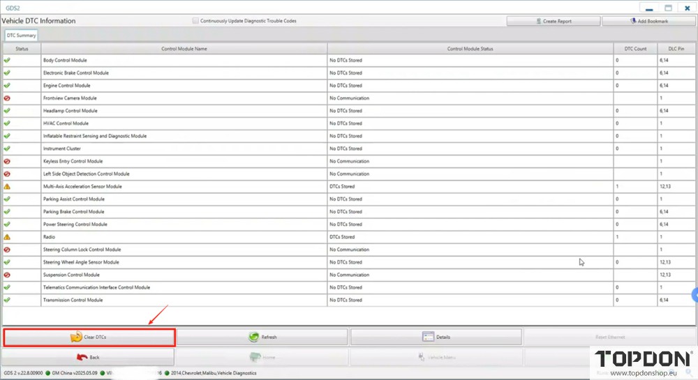 topdon rlink j2534 sps program gm abs module 16