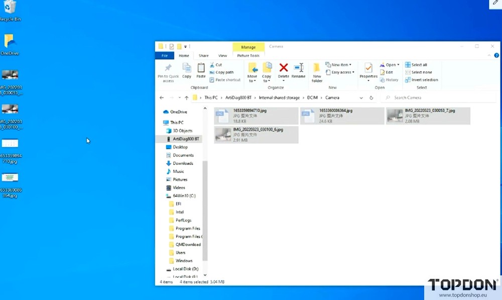transfer data from topdon phoenix max to pc 11