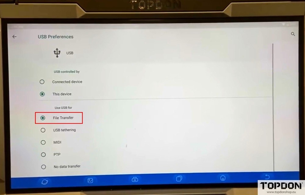 transfer data from topdon phoenix max to pc 8