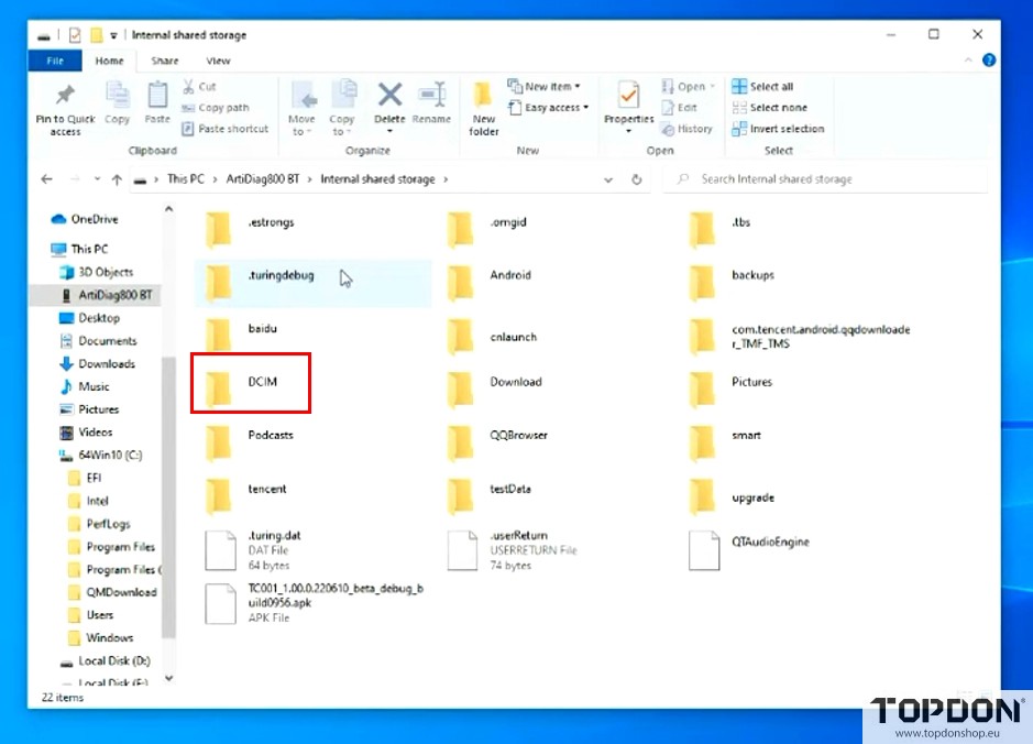 transfer data from topdon phoenix max to pc 9