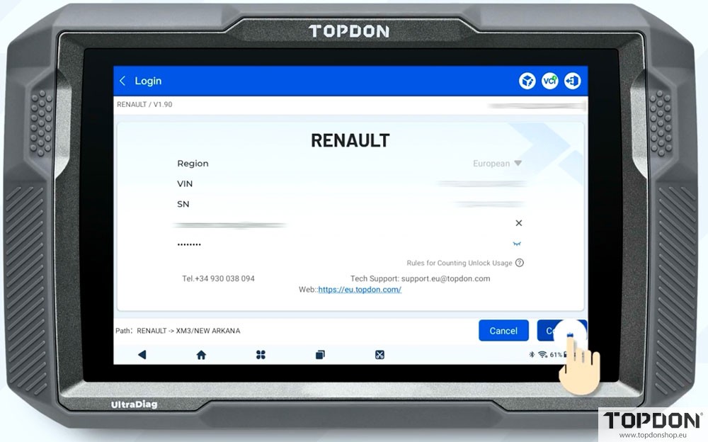 unlock renault gateway with topdon artidiag 11