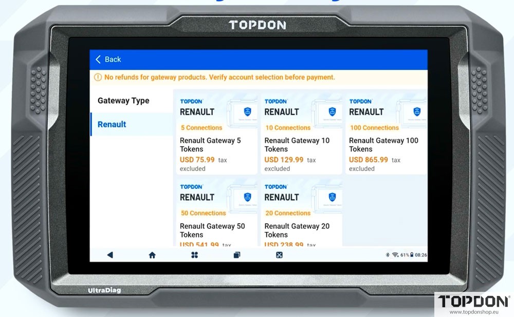 unlock renault gateway with topdon artidiag 6