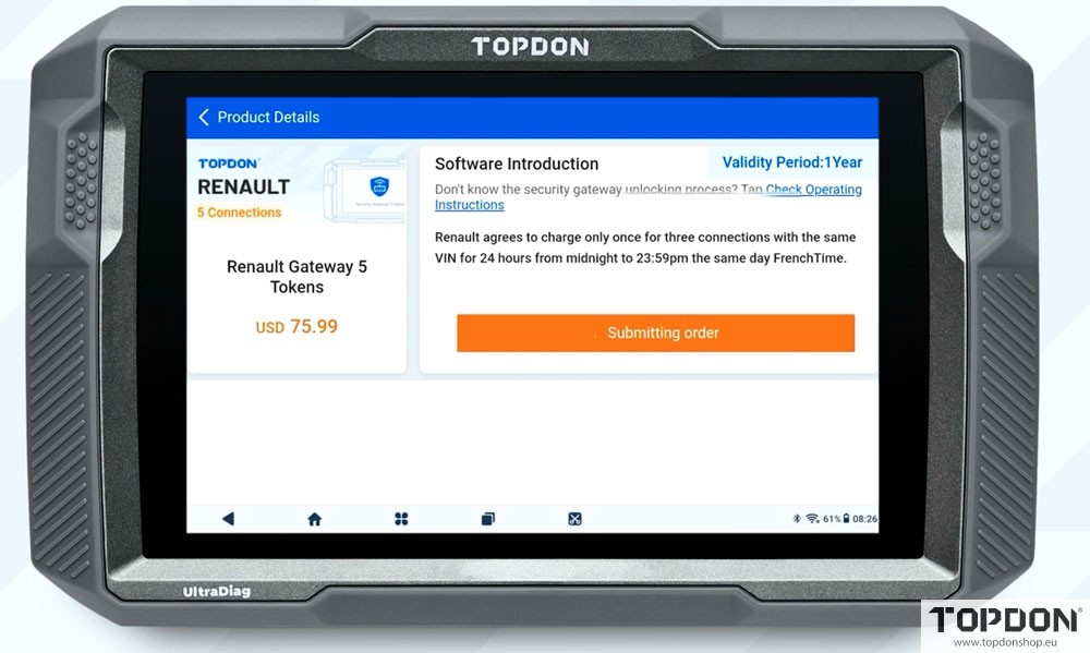 unlock renault gateway with topdon artidiag 7