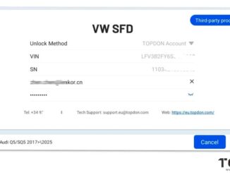 unlock vag sfd sgw with topdon 10