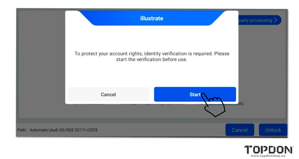 unlock vag sfd sgw with topdon 11