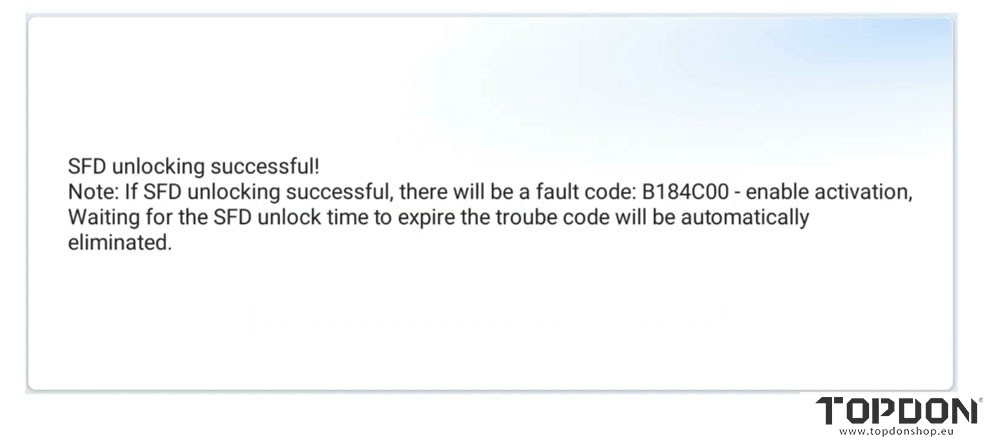 unlock vag sfd sgw with topdon 18