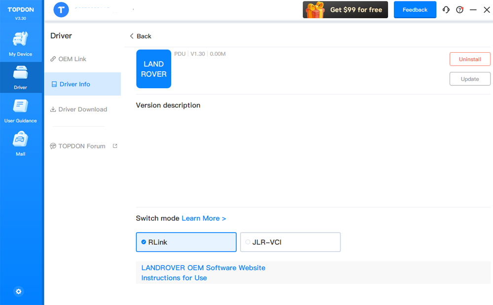 Topdon Land drover PDU driver Topdon Land drover PDU driver