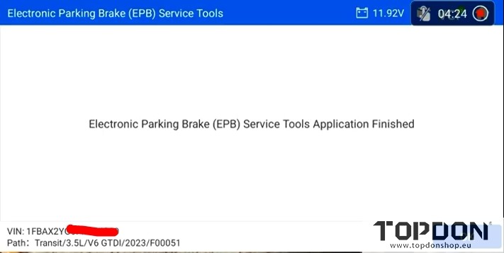 topdon artidiag800 bt2 2023 ford transit brake service mode 14 topdon artidiag800 bt2 2023 ford transit brake service mode 14