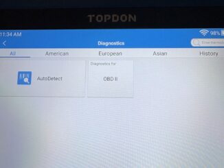 topdon artidiag pro no vehicle