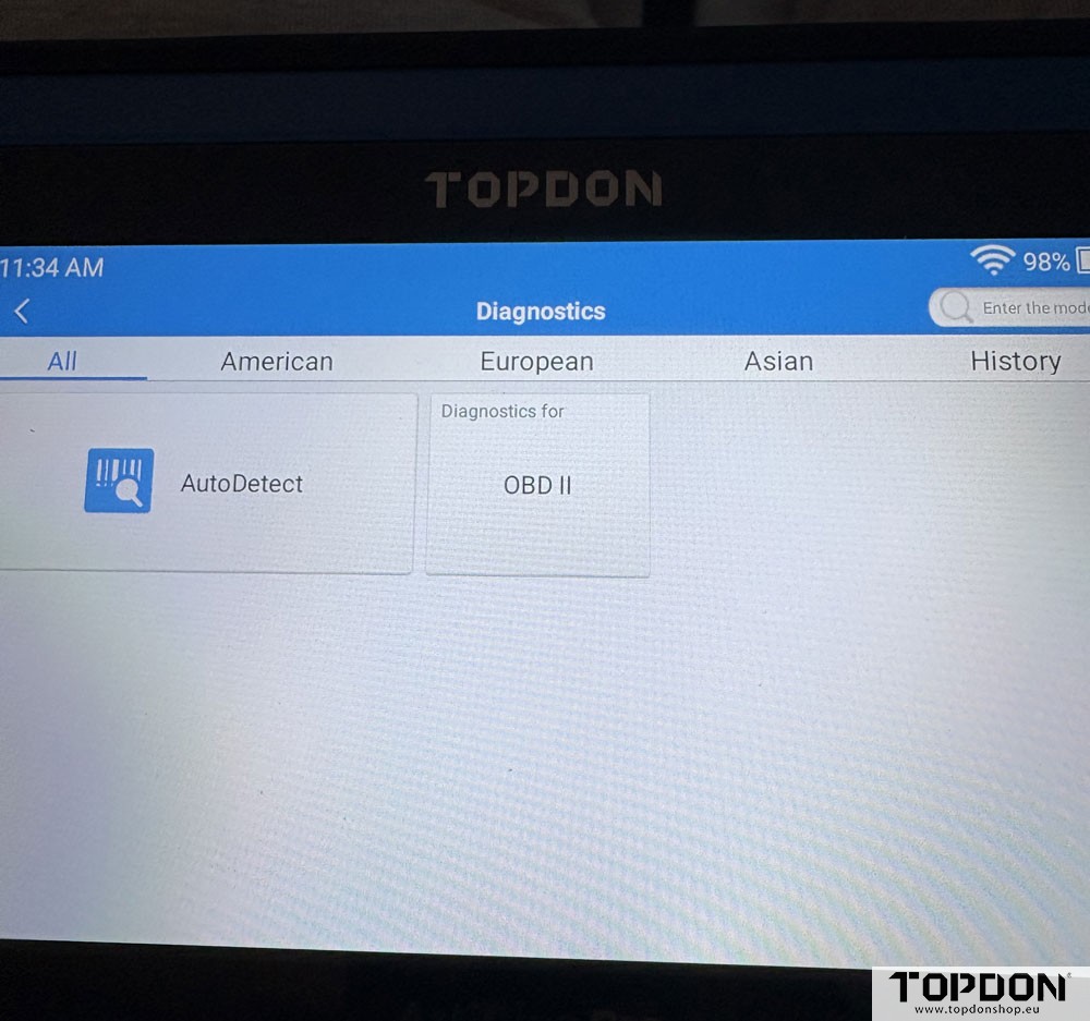 topdon artidiag pro no vehicle topdon artidiag pro no vehicle