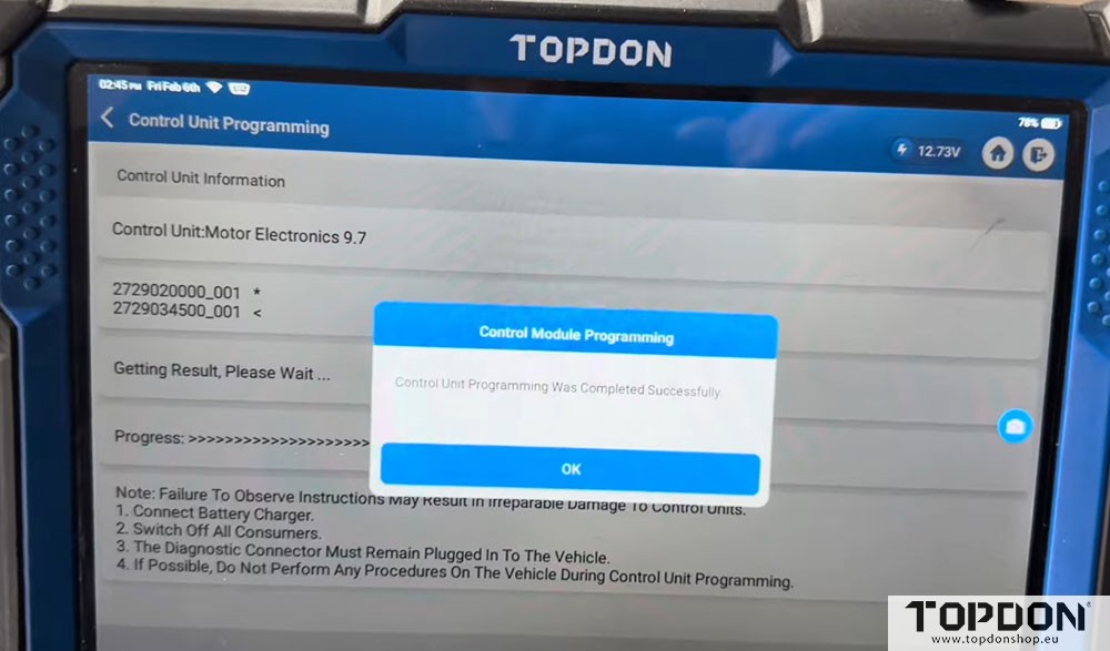 topdon phoenix smart t ninja read benz me97 ecu 8