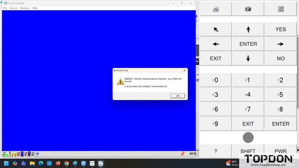 topdon rlink x3 tech2win mdi not found 1