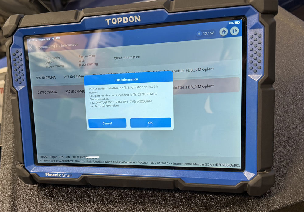 topdon phoenix smart 2020 nissan rogue ecm programming 4