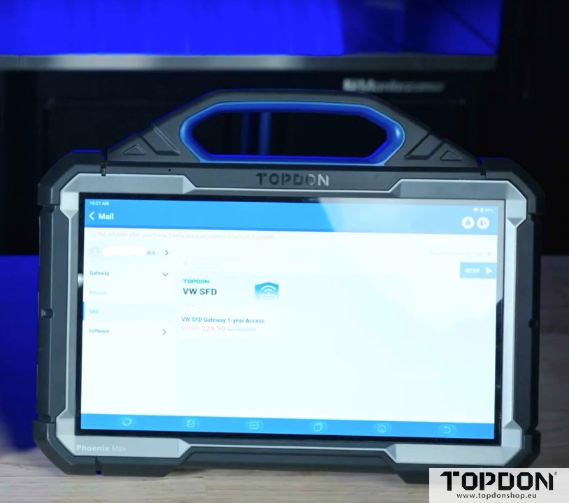 unlock vag sfd with topdon one 1