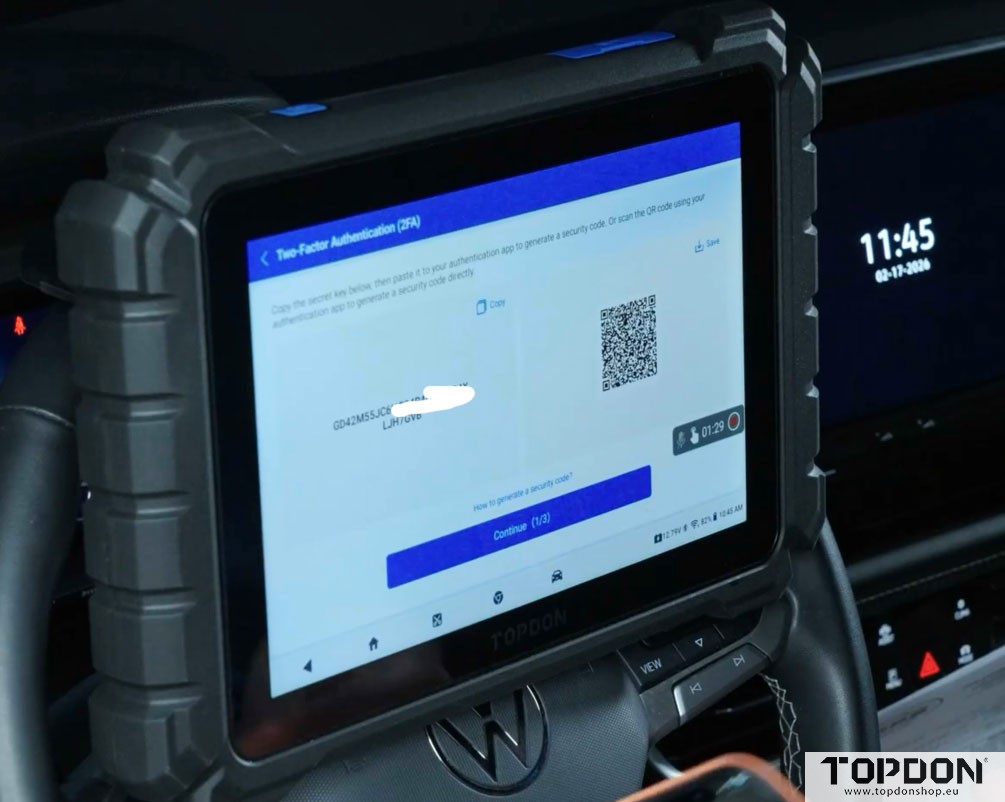 unlock vag sfd with topdon one 10