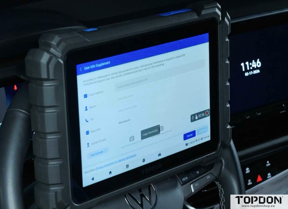 unlock vag sfd with topdon one 15
