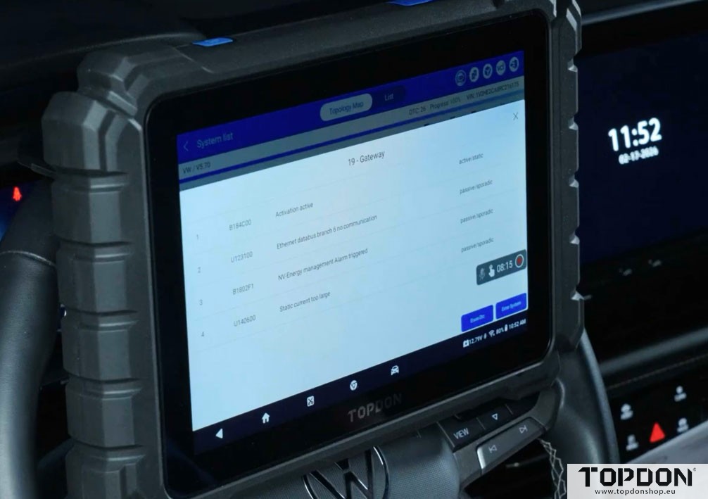 unlock vag sfd with topdon one 17