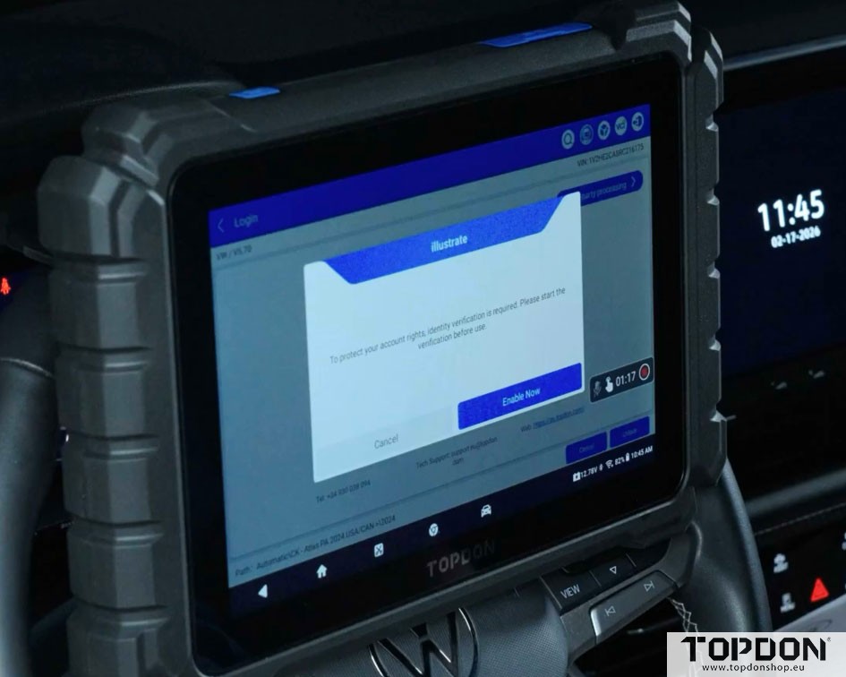 unlock vag sfd with topdon one 8