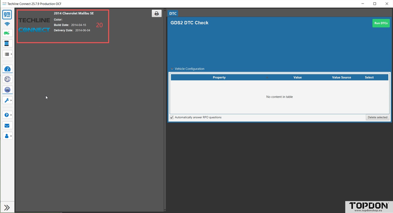 use topdon rlink x3 with gm tlc 11