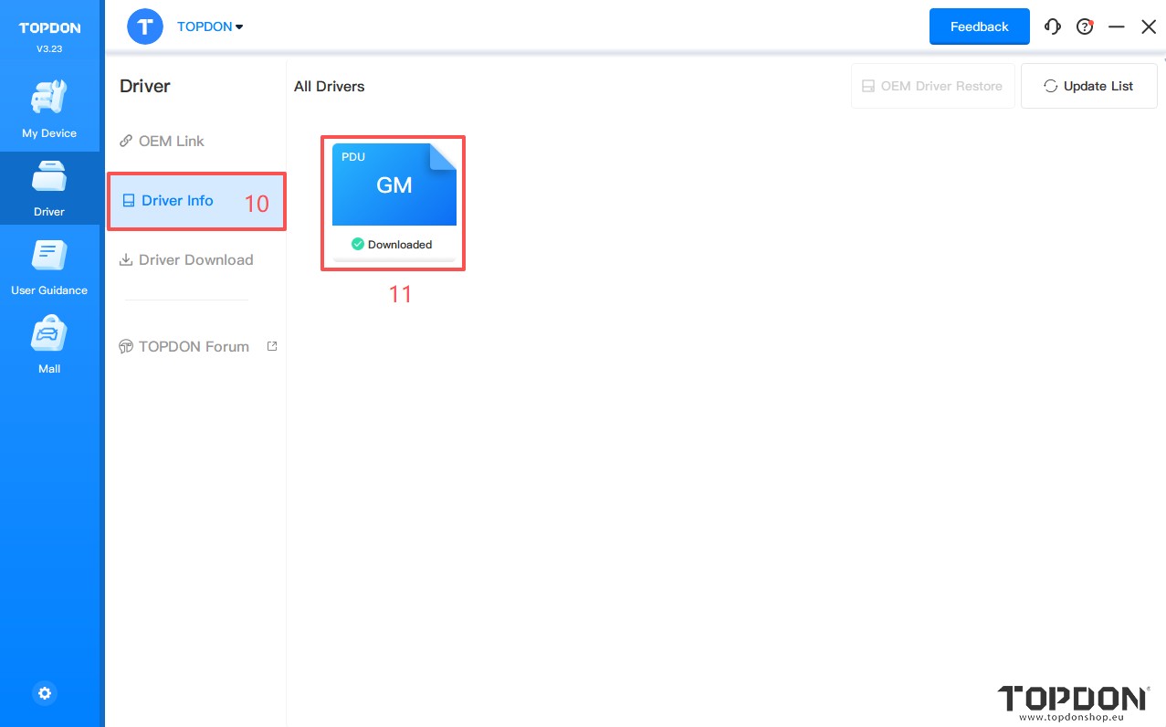use topdon rlink x3 with gm tlc 3