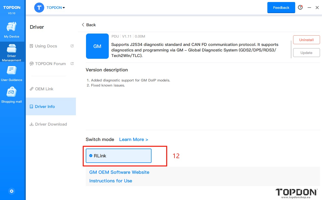 use topdon rlink x3 with gm tlc 4