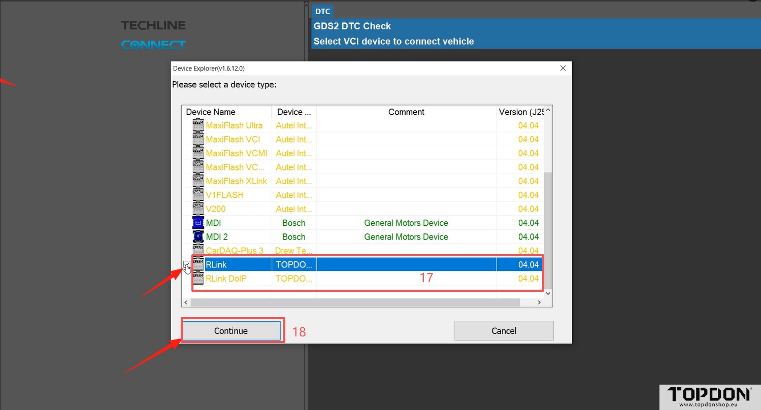 use topdon rlink x3 with gm tlc 9