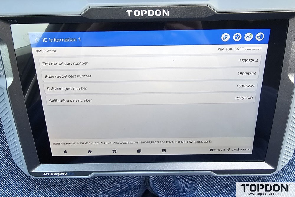 Topdon AD900 Lite 07 Yukon XL Denali Review 2