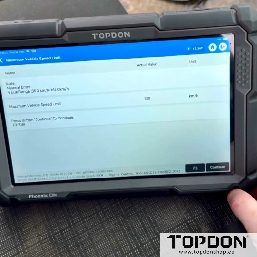 remove benz speed limit with topdon phoenix elite 10