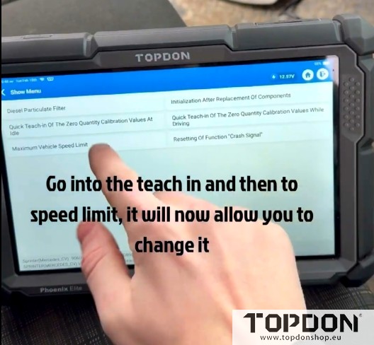 remove benz speed limit with topdon phoenix elite 8