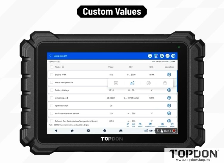 topdon ONE datastream update 1