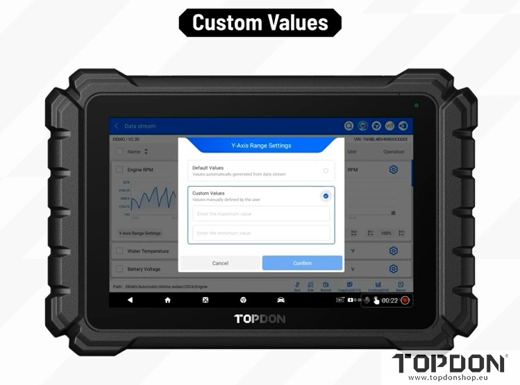 topdon ONE datastream update 3
