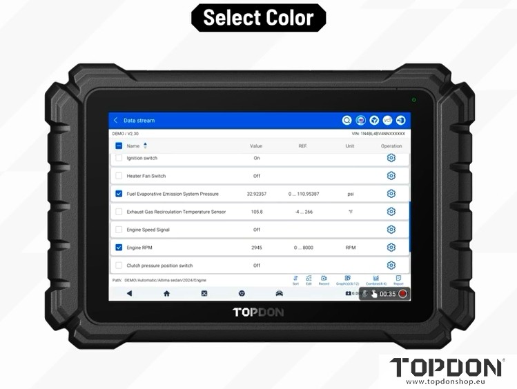 topdon ONE datastream update 6