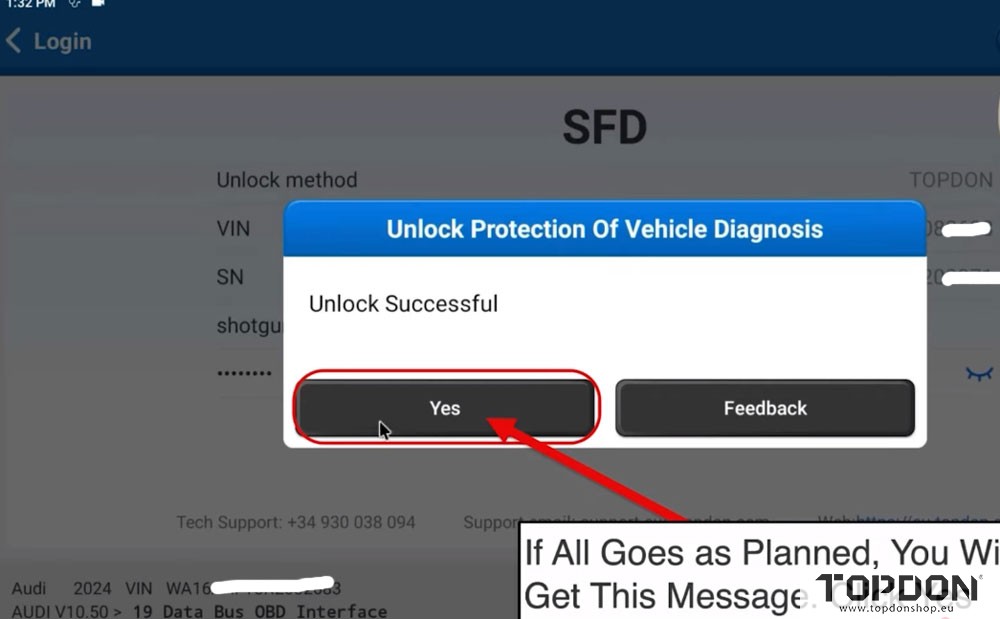 unlock vw sfd with topdon phoenix 14