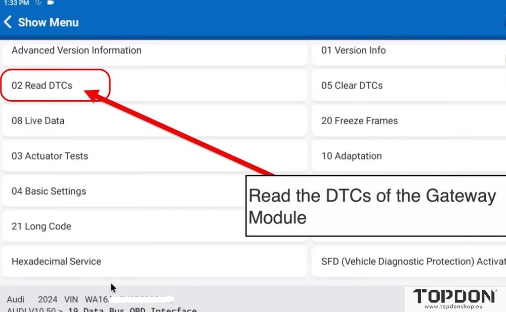 unlock vw sfd with topdon phoenix 16