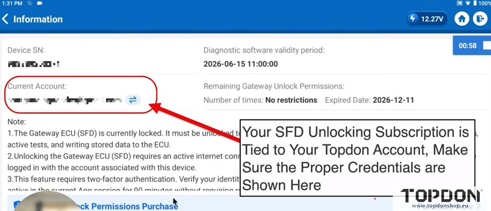 unlock vw sfd with topdon phoenix 8