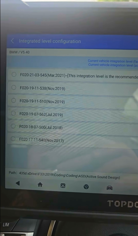 topdon one BMW CAFD programming 2
