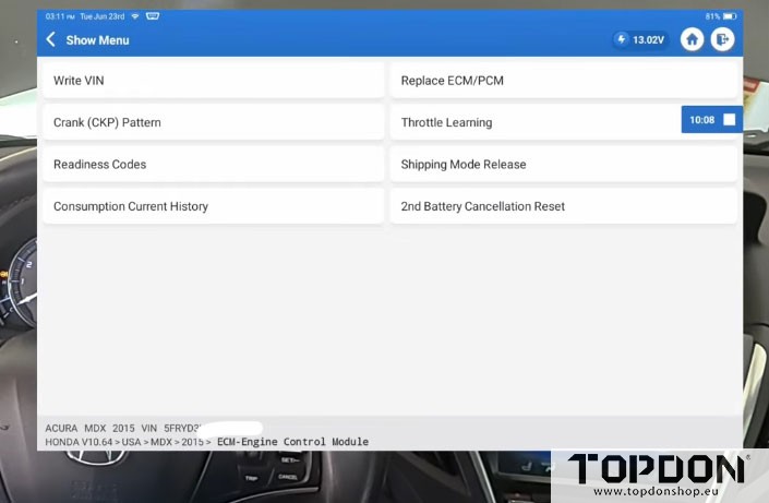 topdon phoenix smart acura programming 11 topdon phoenix smart acura programming 11