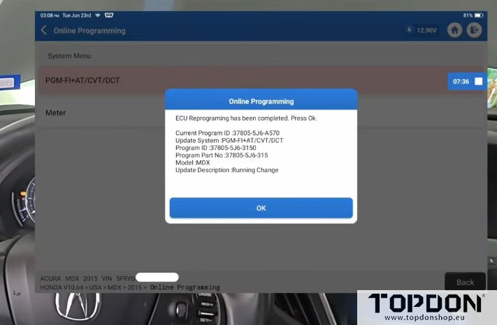 topdon phoenix smart acura programming 9 topdon phoenix smart acura programming 9