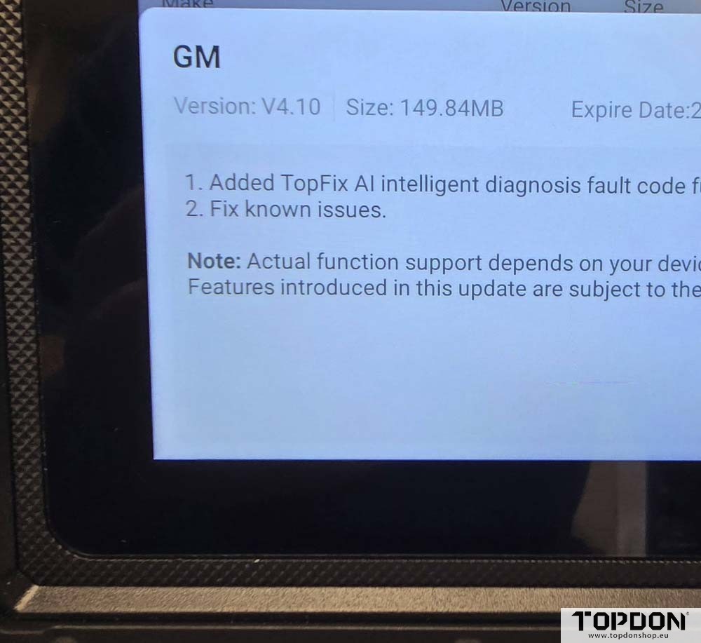 topdon artdiag topfix AI function 2