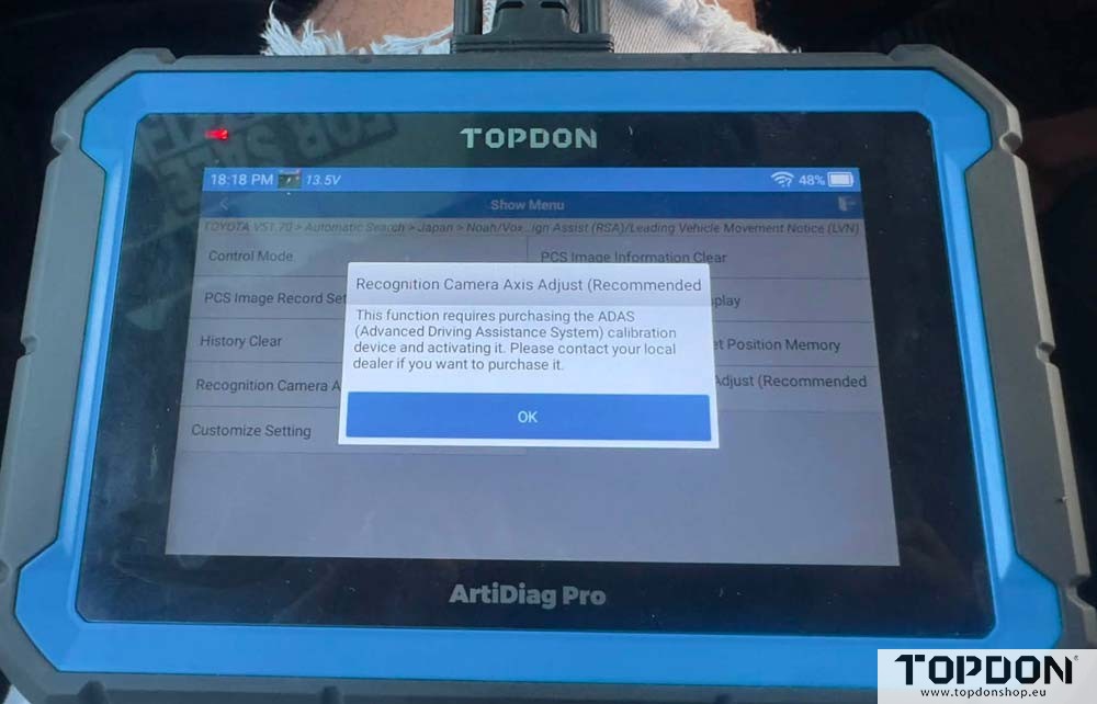 topdon artidiag require adas activation 1