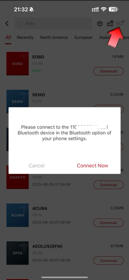 topscan pro failed to connect bluetooth 1