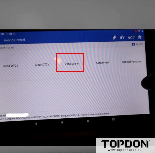 check mileage with topdon 2